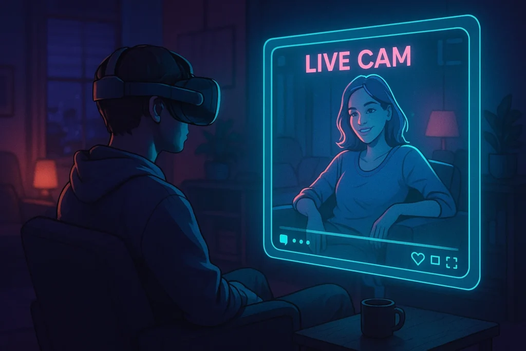 VR live cam streaming on Stripchat platform.