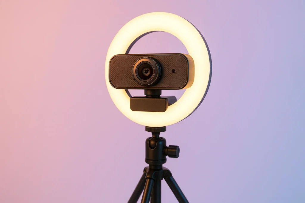 Basic webcam and ring light setup for new cam models.