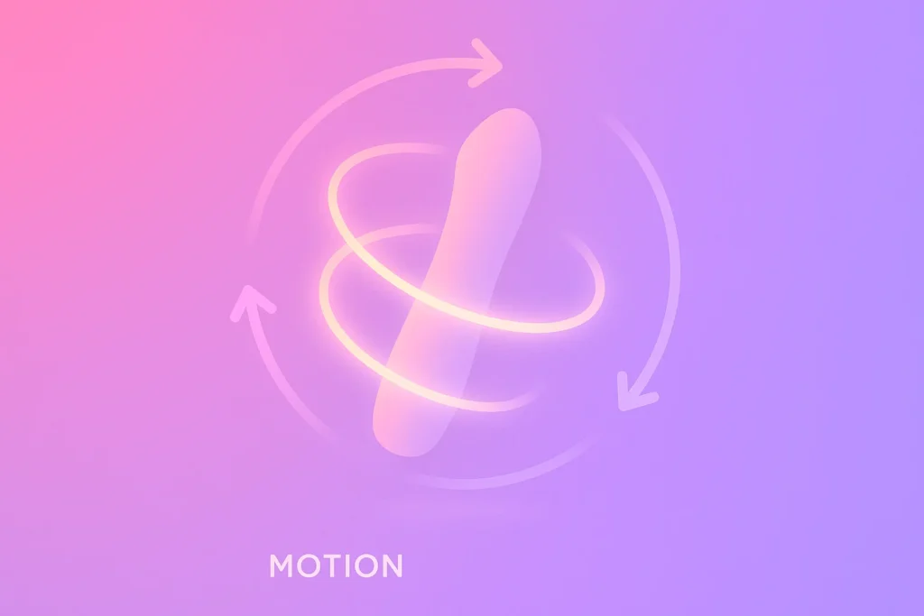 What Is a Rotating Dildo?” 🖼 Abstract pastel spiral or swirl illustration (to represent “rotation”), glowing softly. Minimalist arrows circling around a soft silhouette. Gradient background, clean modern design.